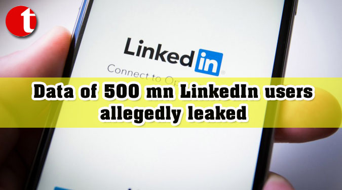 Data of 500 mn LinkedIn users allegedly leaked
