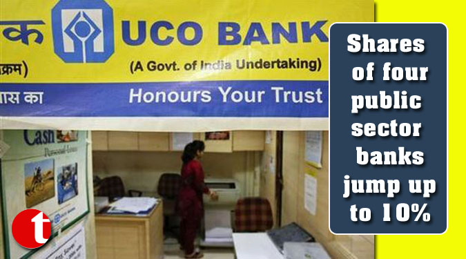 Shares of four public sector banks jump up to 10%