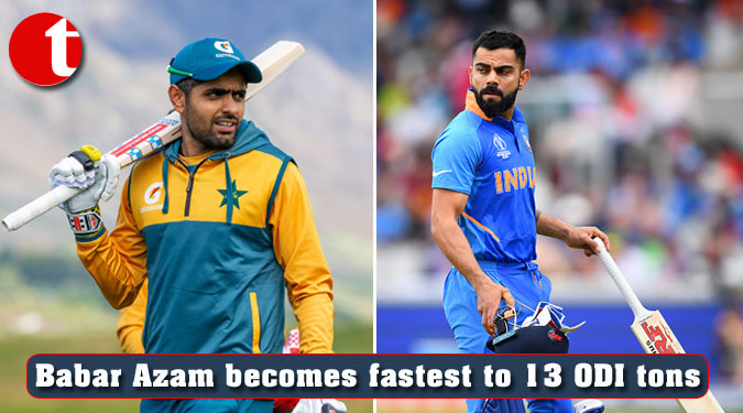 Babar Azam becomes fastest to 13 ODI tons