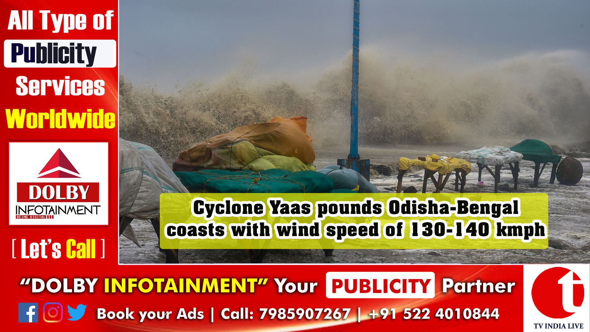 Cyclone Yaas pounds Odisha-Bengal coasts with wind speed of 130-140 kmph