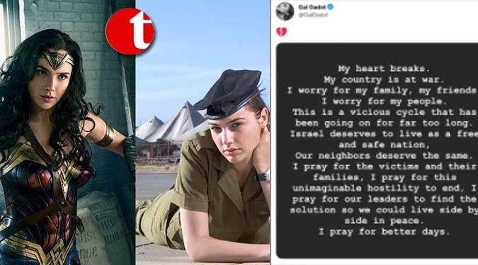 Gal Gadot criticised after she calls for ‘solution’ to Israel-Palestine conflict