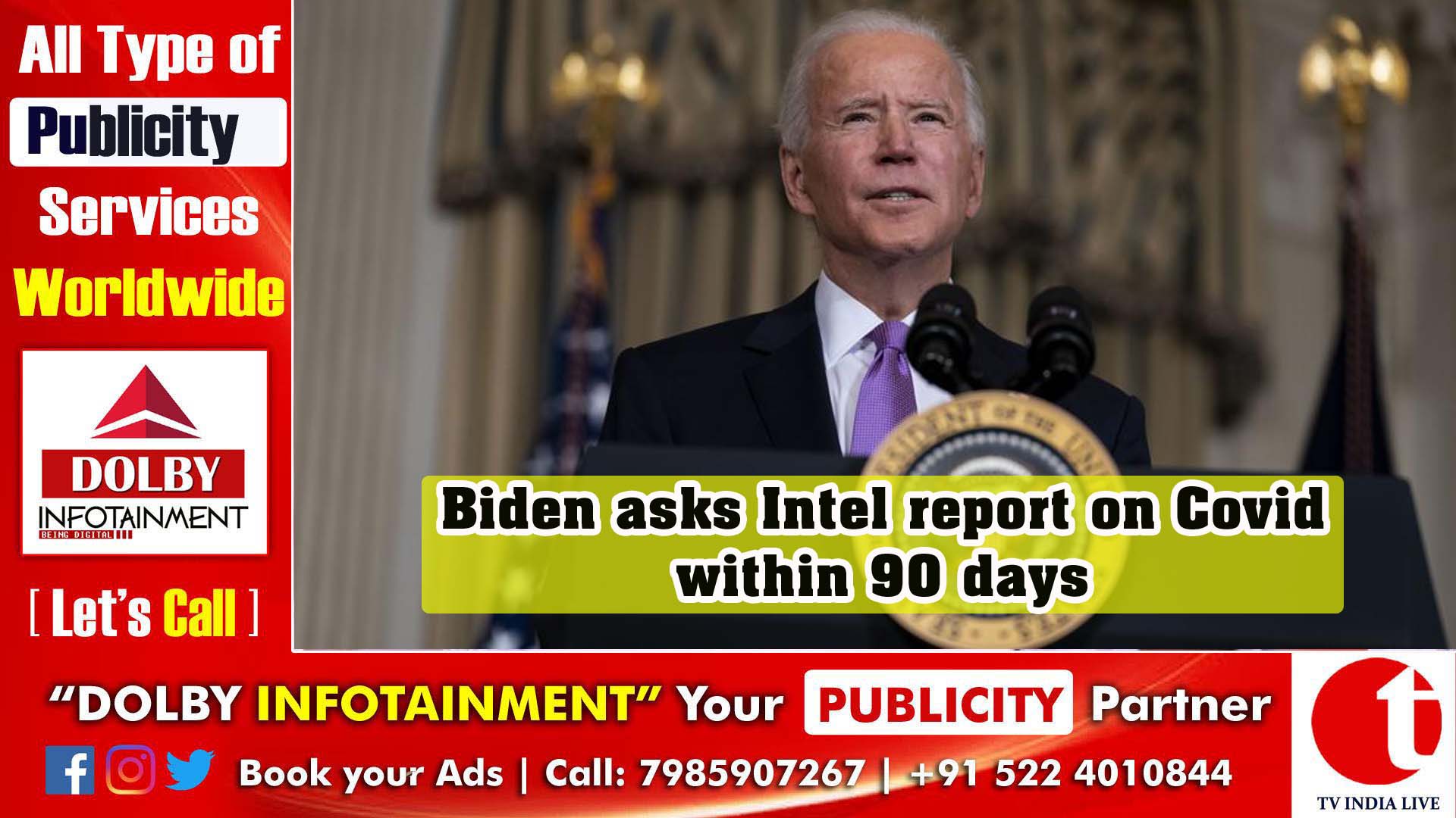 Biden asks Intel report on Covid origins within 90 days