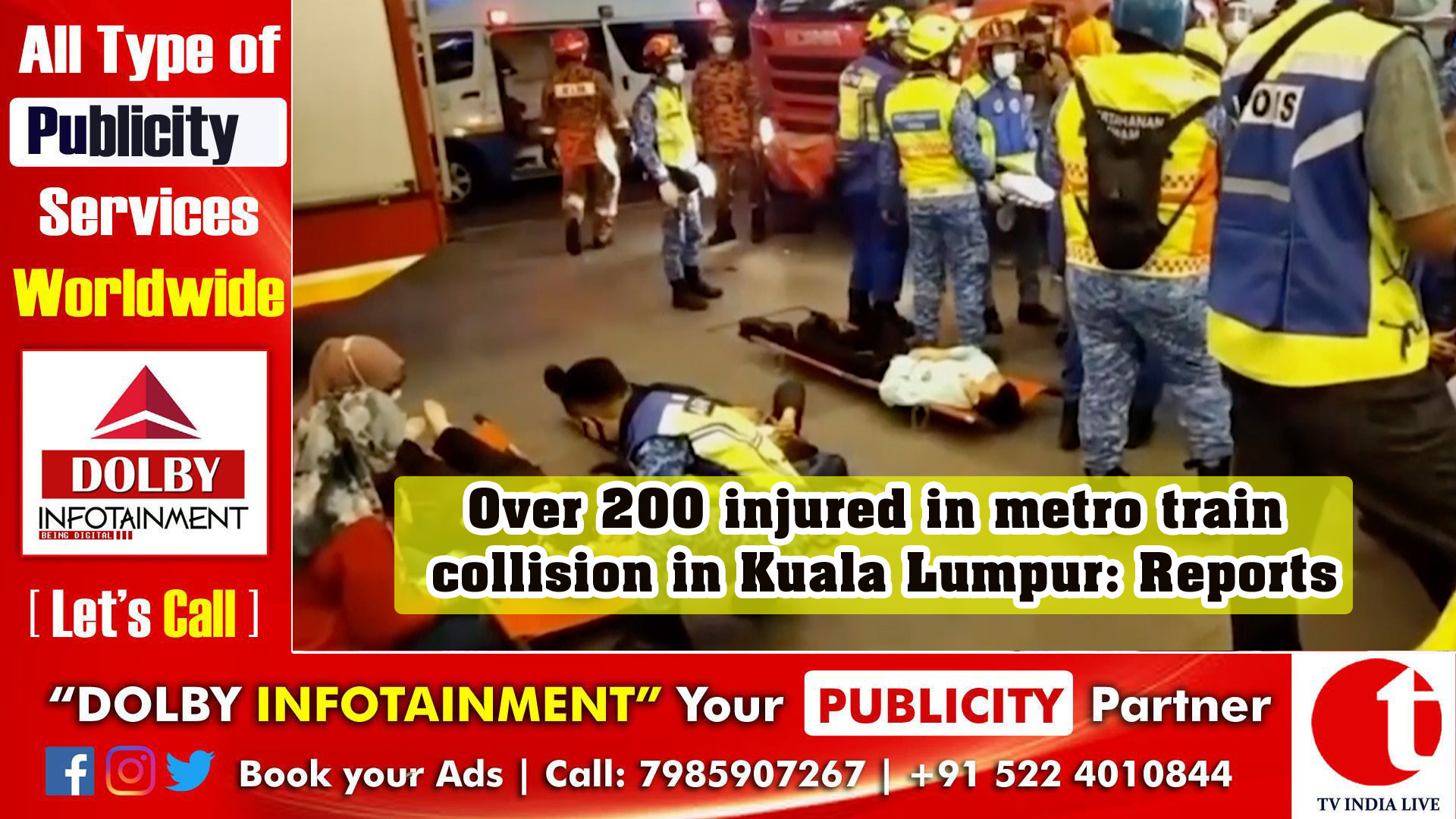 Over 200 injured in metro train collision in Kuala Lumpur: Reports