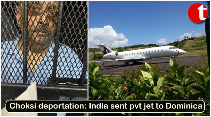 Choksi deportation: India sent pvt jet to Dominica