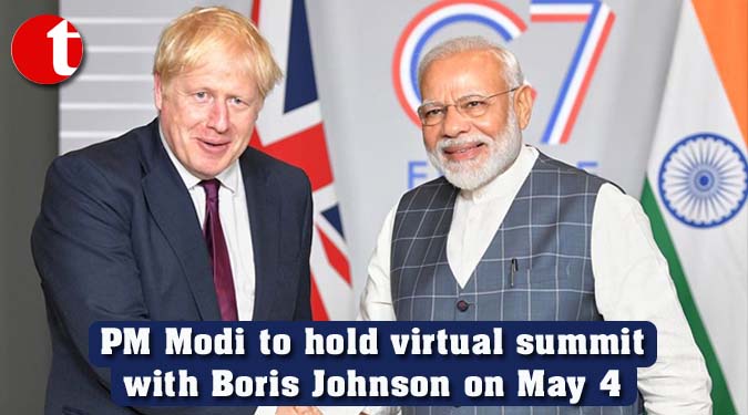 PM Modi to hold virtual summit with Boris Johnson on May 4