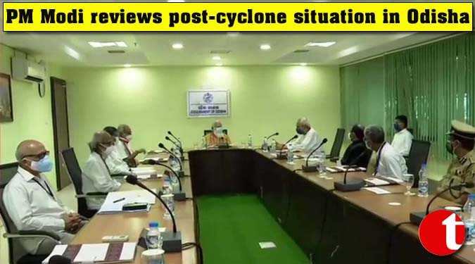 PM Modi reviews post-cyclone situation in Odisha