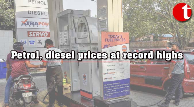 Petrol, diesel prices at record highs