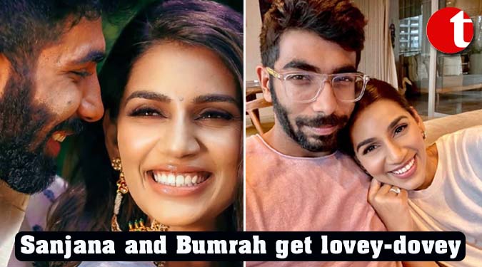 Sanjana and Bumrah get lovey-dovey