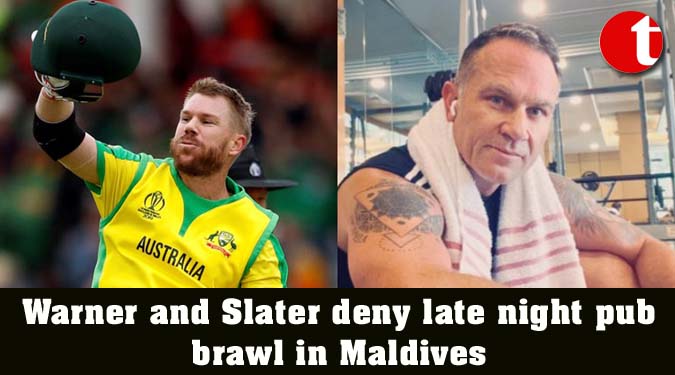 Warner and Slater deny late night pub brawl in Maldives