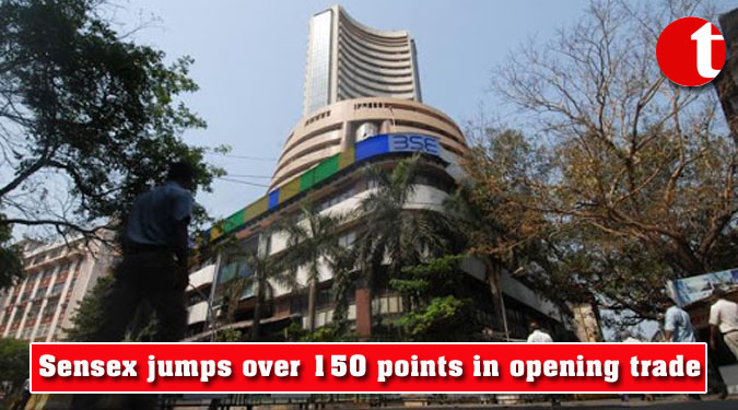 Sensex jumps over 150 points in opening trade