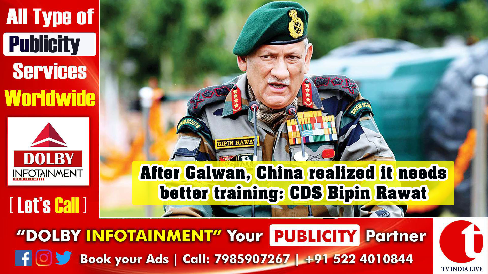 After Galwan, China realized it needs better training and preparation: CDS Bipin Rawat