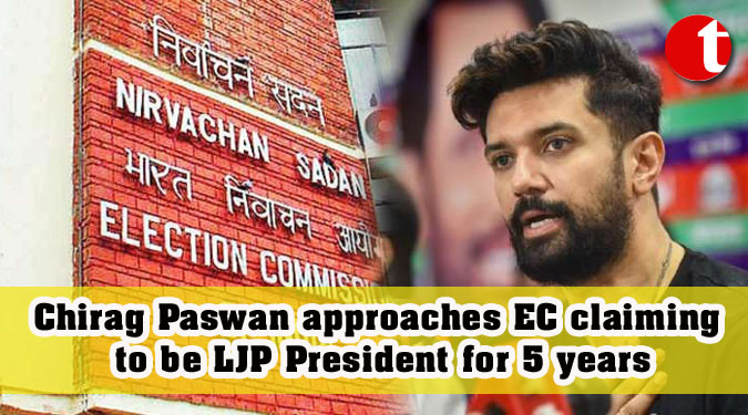 Chirag Paswan approaches EC claiming to be LJP President for 5 years