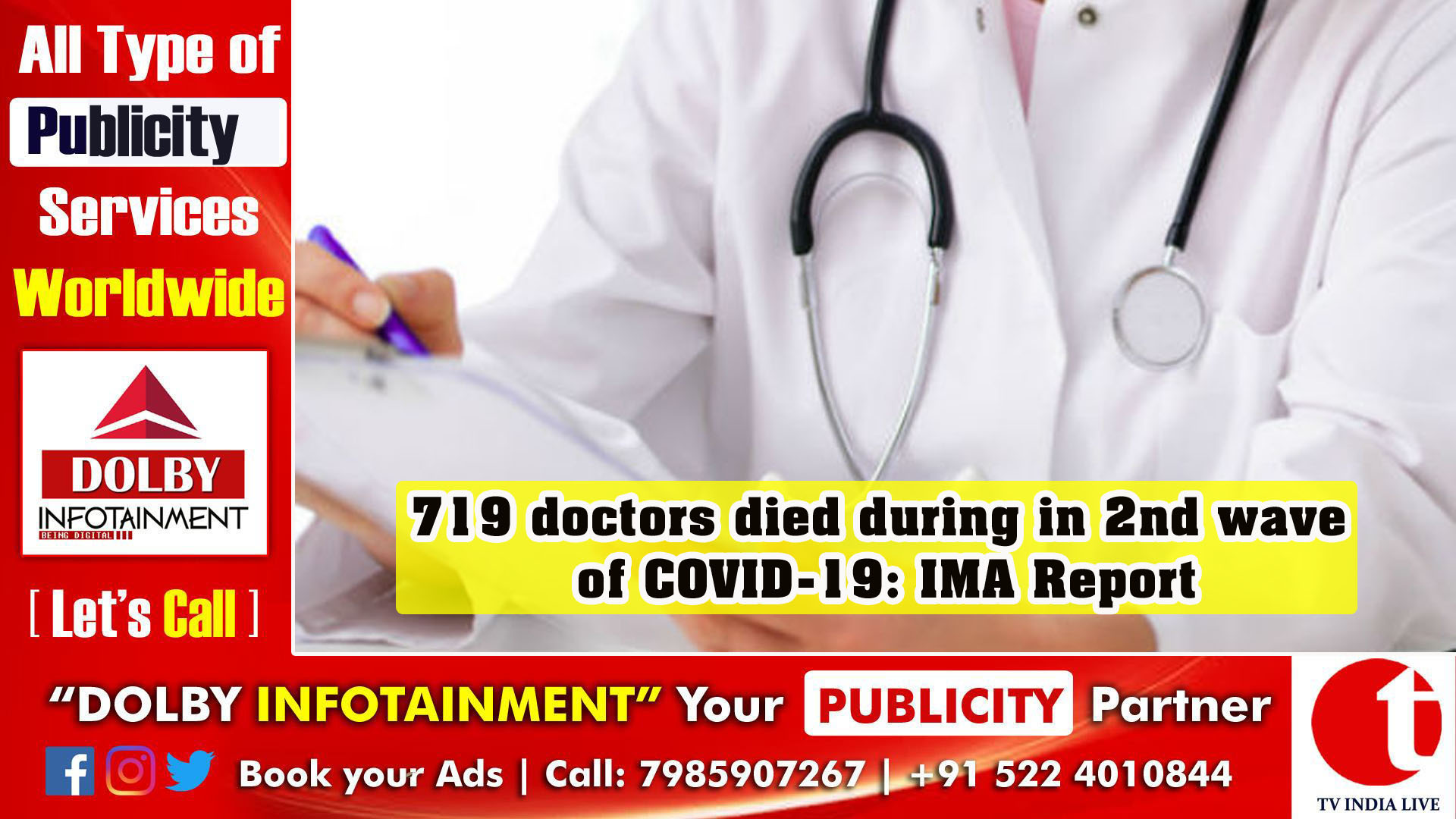 719 doctors died during in 2nd wave of COVID-19: IMA Report