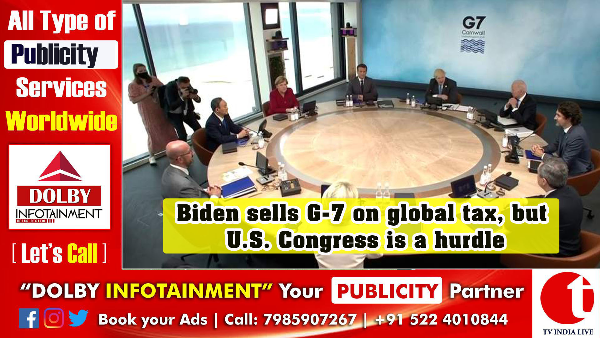 Biden sells G-7 on global tax, but U.S. Congress is a hurdle