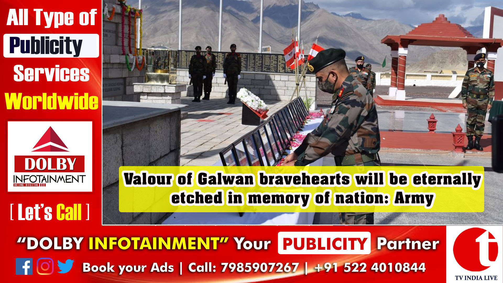 Valour of Galwan bravehearts will be eternally etched in memory of nation: Army