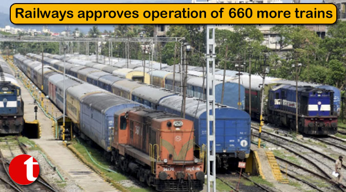 Railways approves operation of 660 more trains