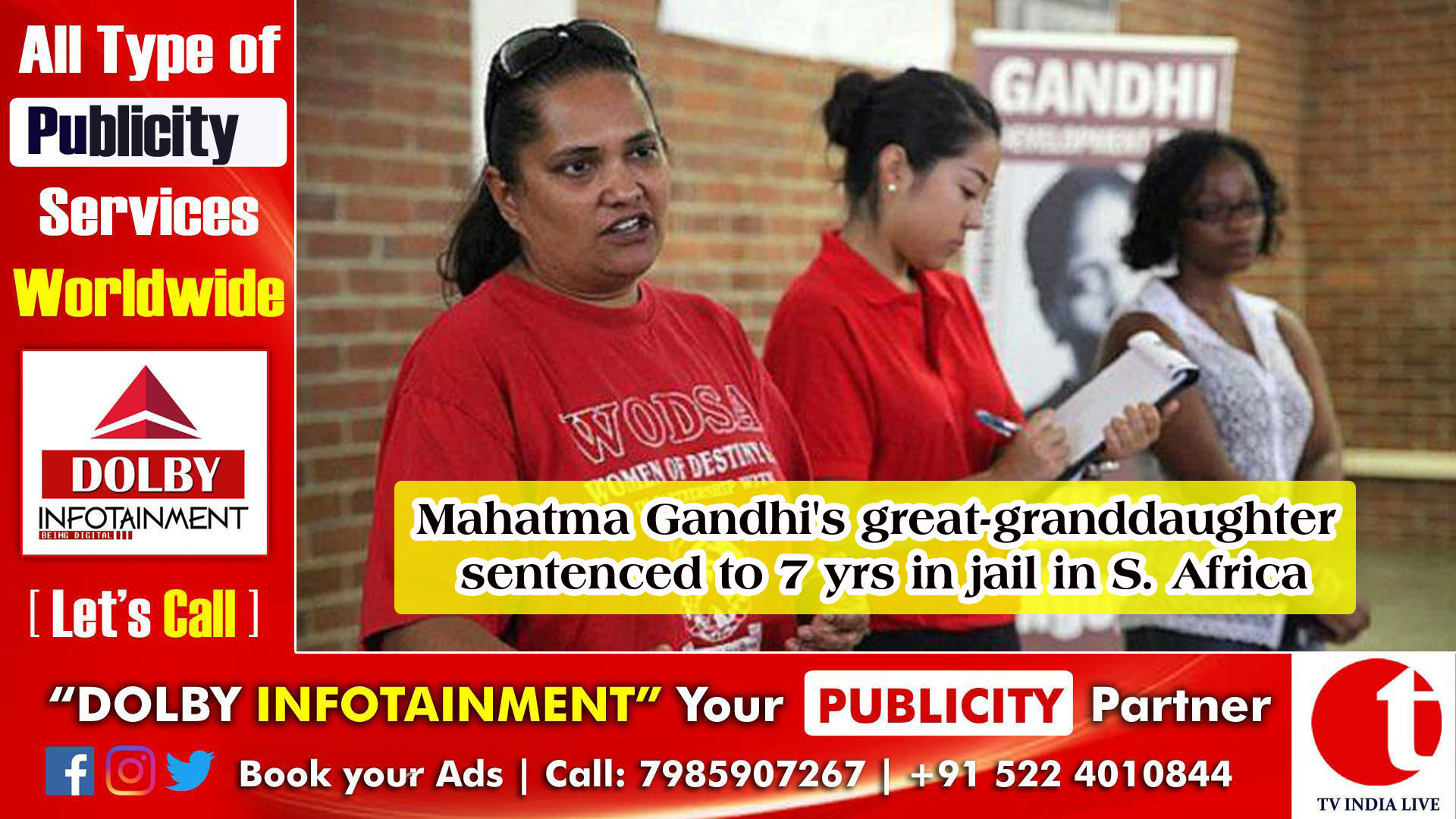 Mahatma Gandhi's great-granddaughter sentenced to 7 yrs in jail in S Africa