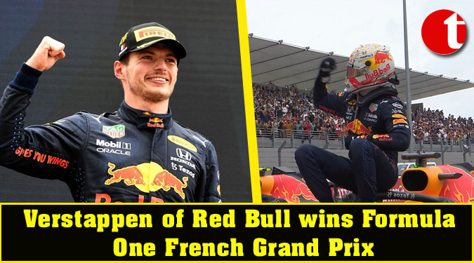 Verstappen of Red Bull wins Formula One French Grand Prix