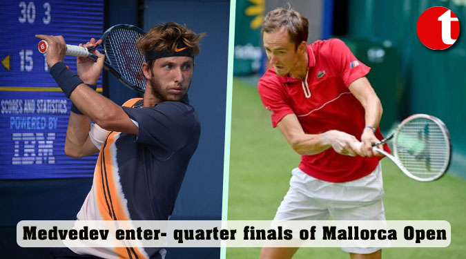 World No. 2 Daniil Medvedev enter- quarter finals of Mallorca Open
