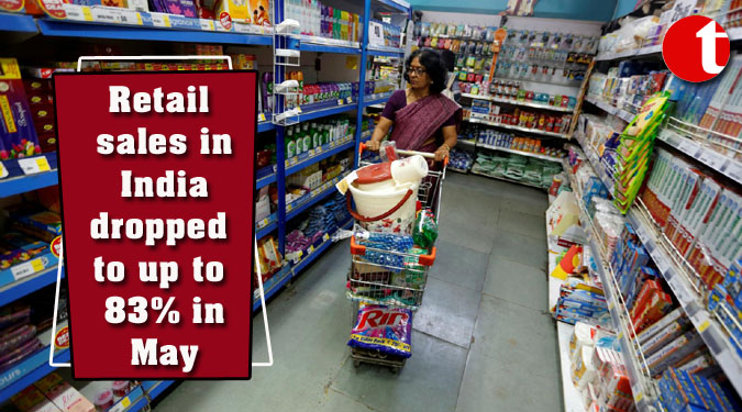 Retail sales in India dropped to up to 83% in May