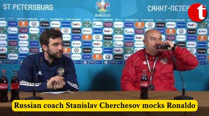 Russian coach Stanislav Cherchesov mocks Ronaldo