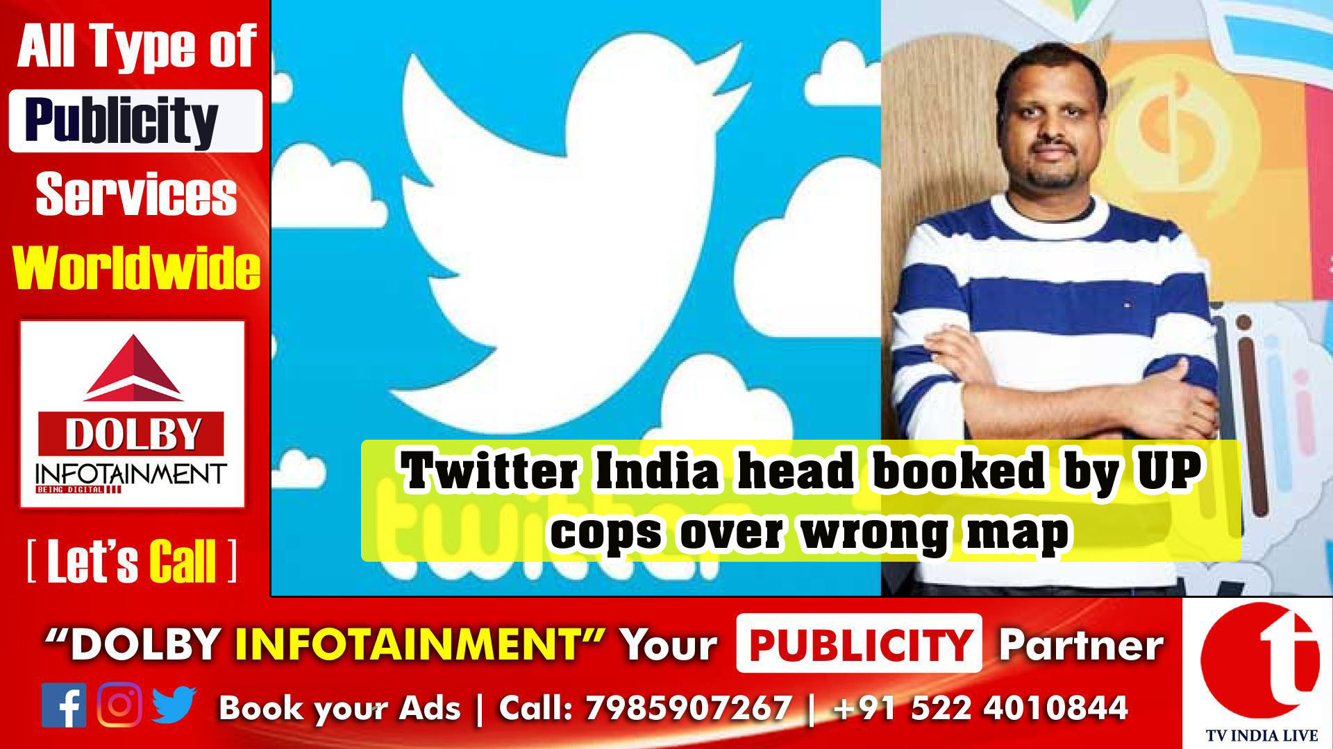 Twitter India head booked by UP cops over wrong map