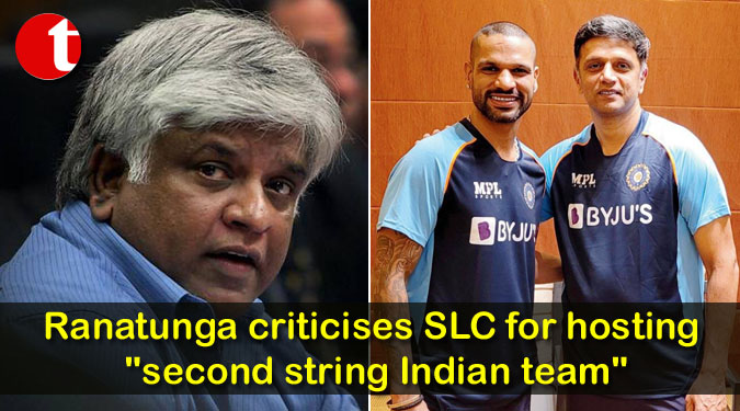 Ranatunga criticises SLC for hosting "second string Indian team"