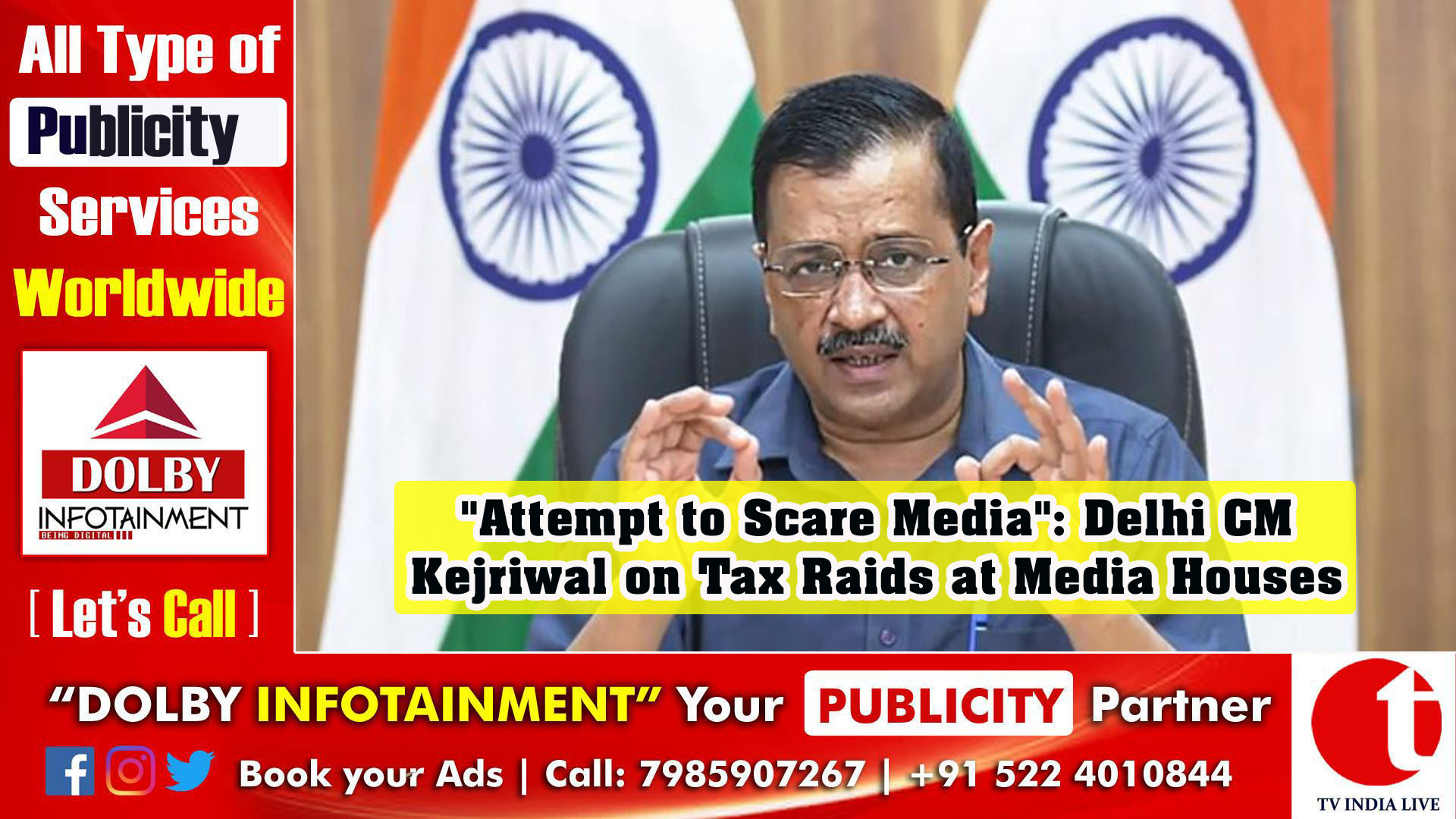 "Attempt to Scare Media": Delhi CM Kejriwal on Tax Raids at Media Houses