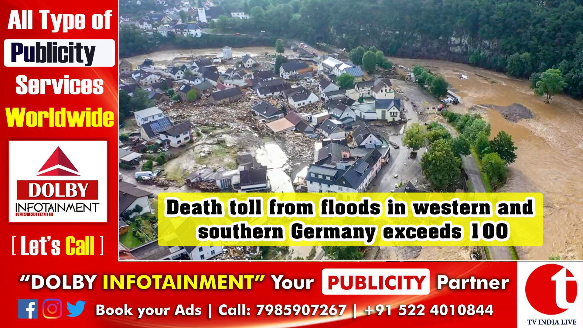 Death toll from floods in western and southern Germany exceeds 100