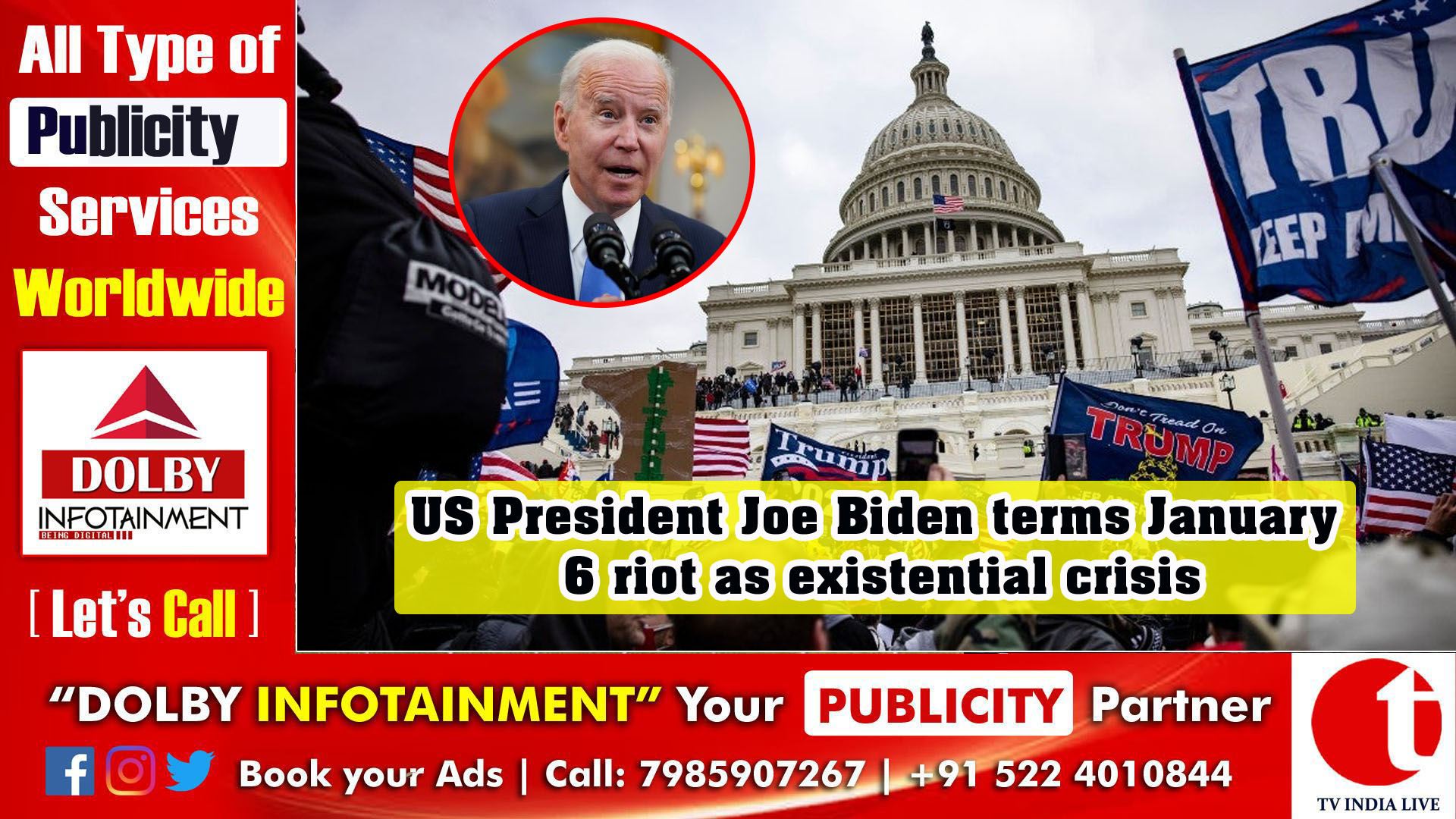US President Joe Biden terms January 6 riot as existential crisis