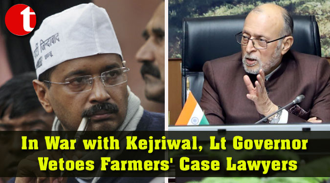 In War with Kejriwal, Lt Governor Vetoes Farmers' Case Lawyers