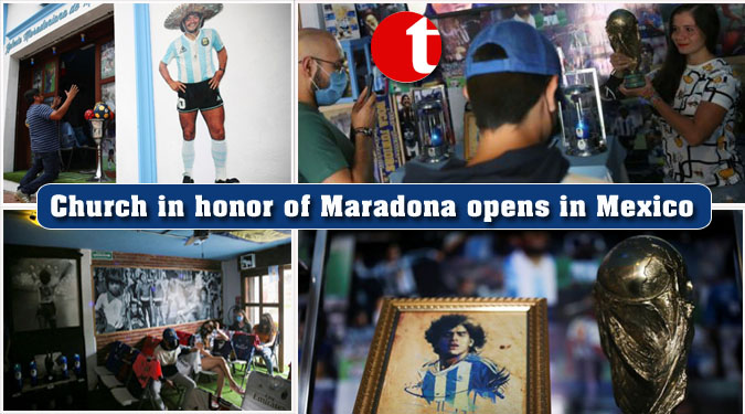 Church in honor of Maradona opens in Mexico