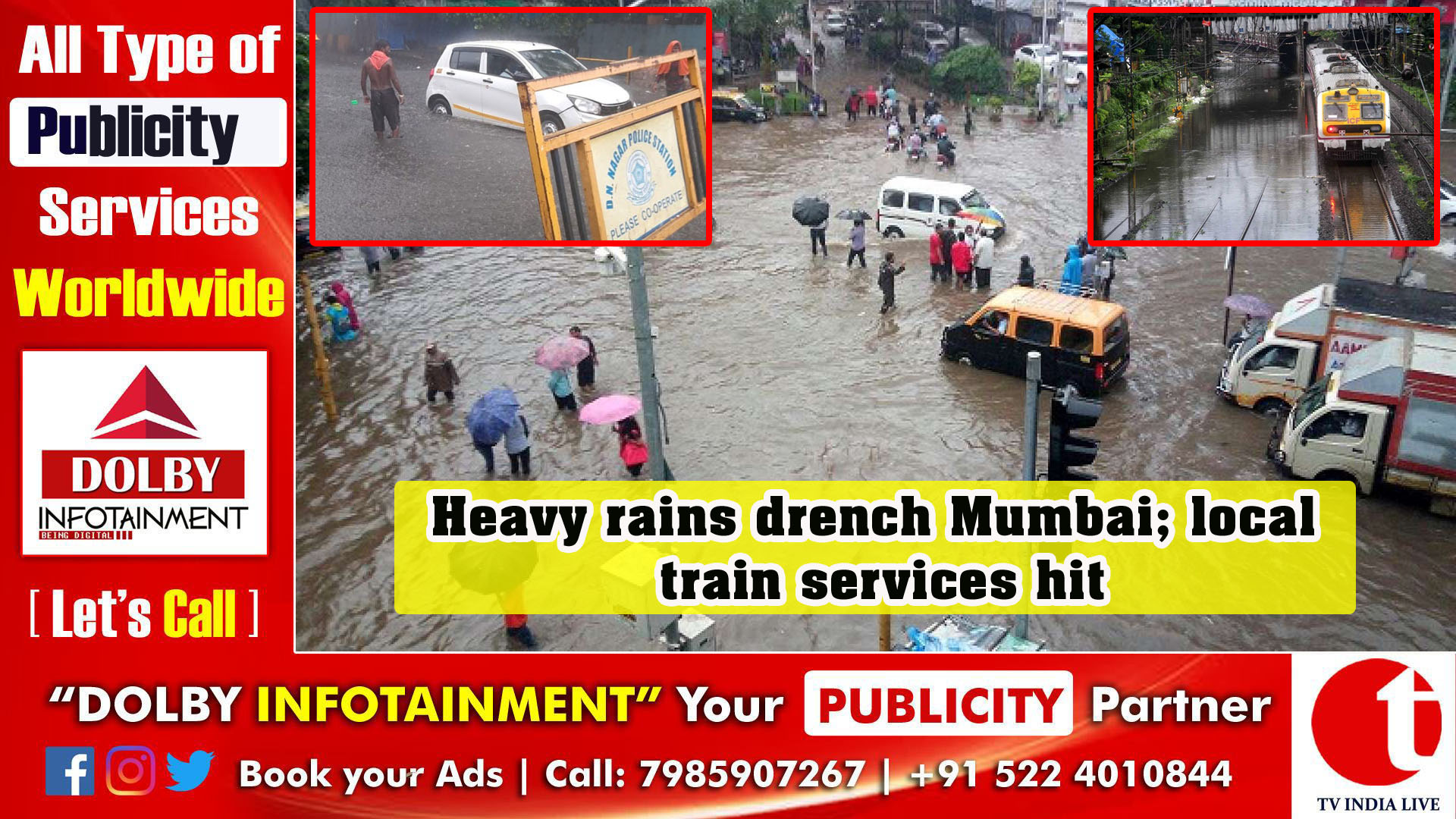 Heavy rains drench Mumbai; local train services hit