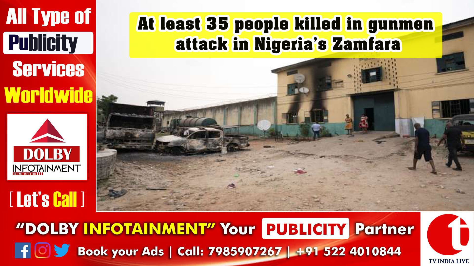 At least 35 people killed in gunmen attack in Nigeria’s Zamfara