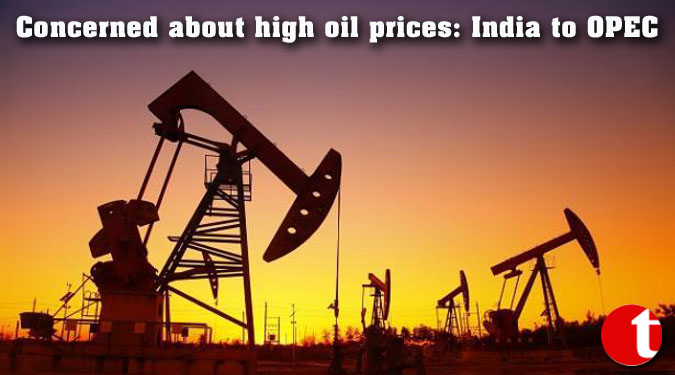 Concerned about high oil prices: India to OPEC