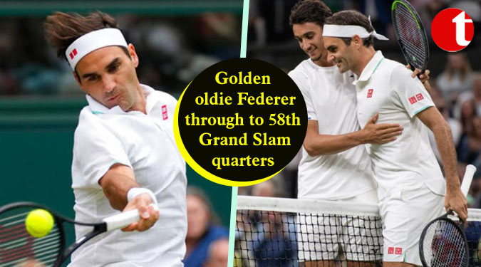Golden oldie Federer through to 58th Grand Slam quarters