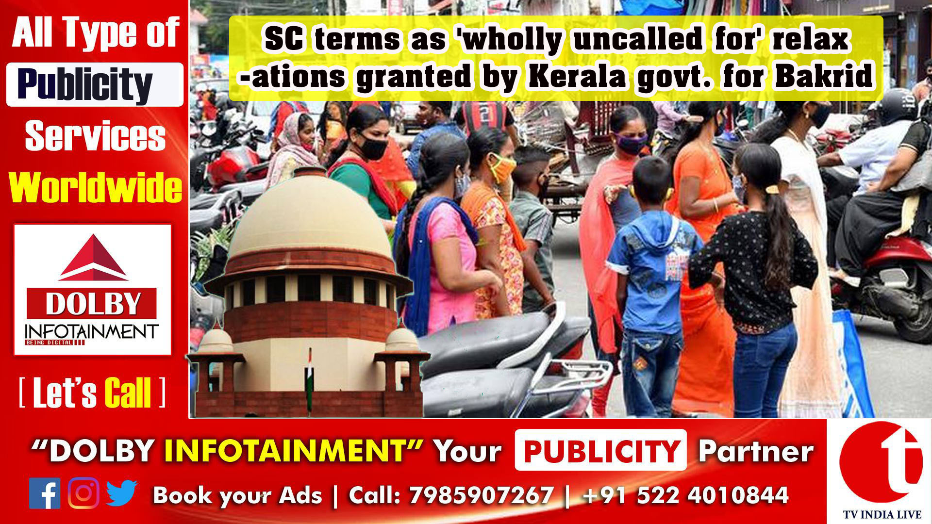 SC terms as 'wholly uncalled for' relaxations granted by Kerala govt. for Bakrid