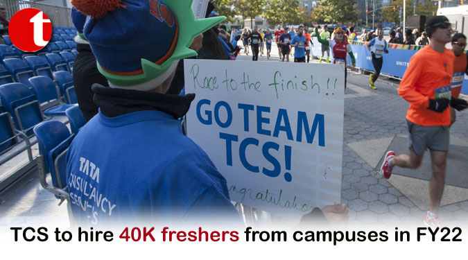 TCS to hire 40K freshers from campuses in FY22