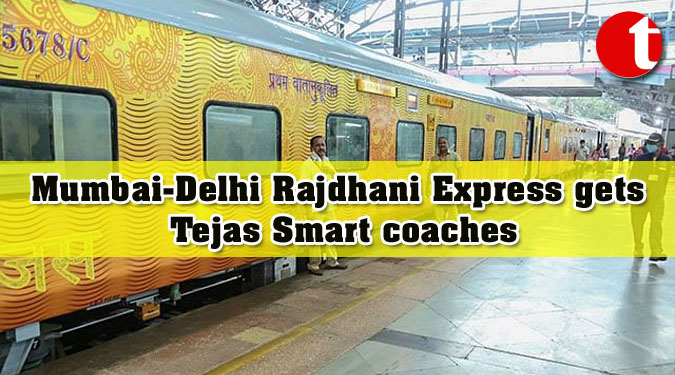 Mumbai-Delhi Rajdhani Express gets Tejas Smart coaches