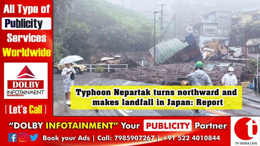 Typhoon Nepartak turns northward and makes landfall in Japan: Report