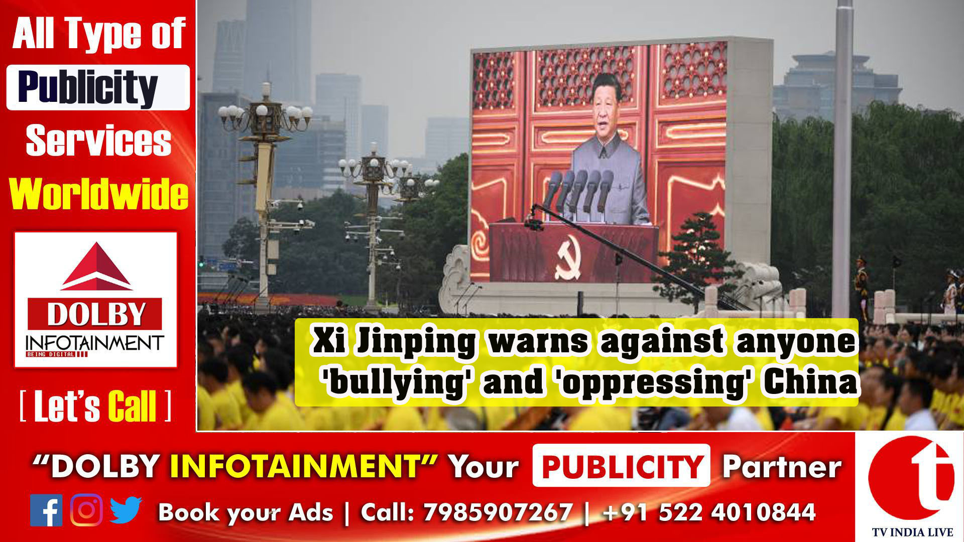 Xi Jinping warns against anyone 'bullying' and 'oppressing' China