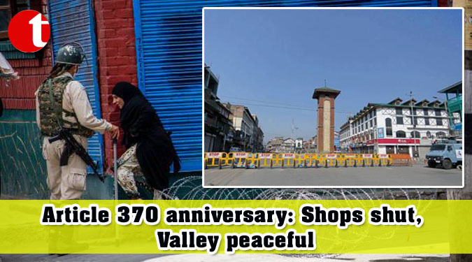 Article 370 anniversary: Shops shut, Valley peaceful