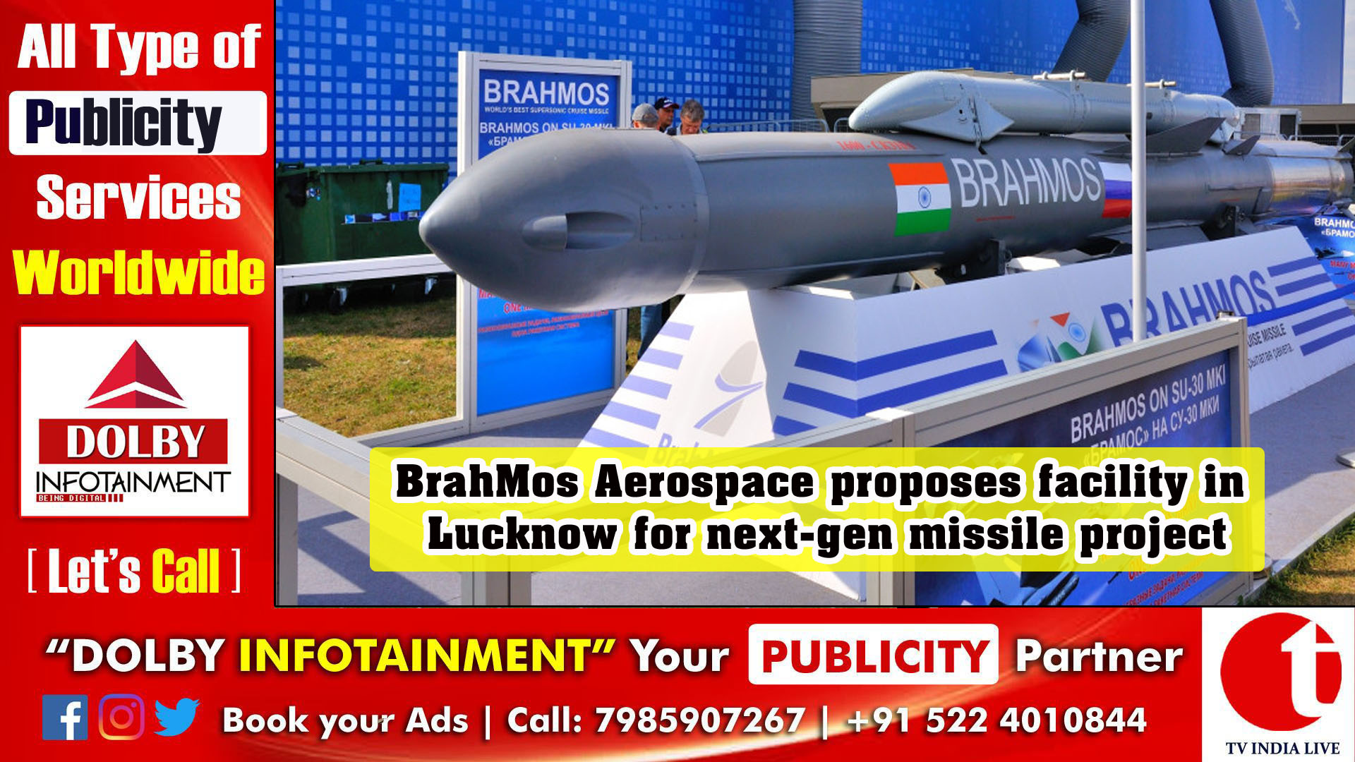 BrahMos Aerospace proposes facility in Lucknow for next-gen missile project