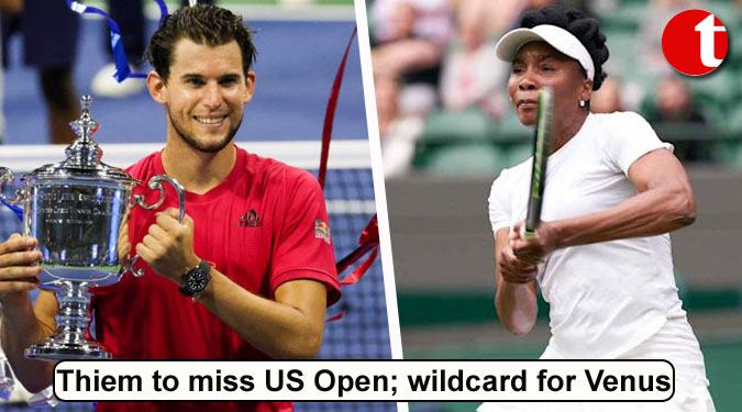 Defending champion Thiem to miss US Open; wildcard for Venus