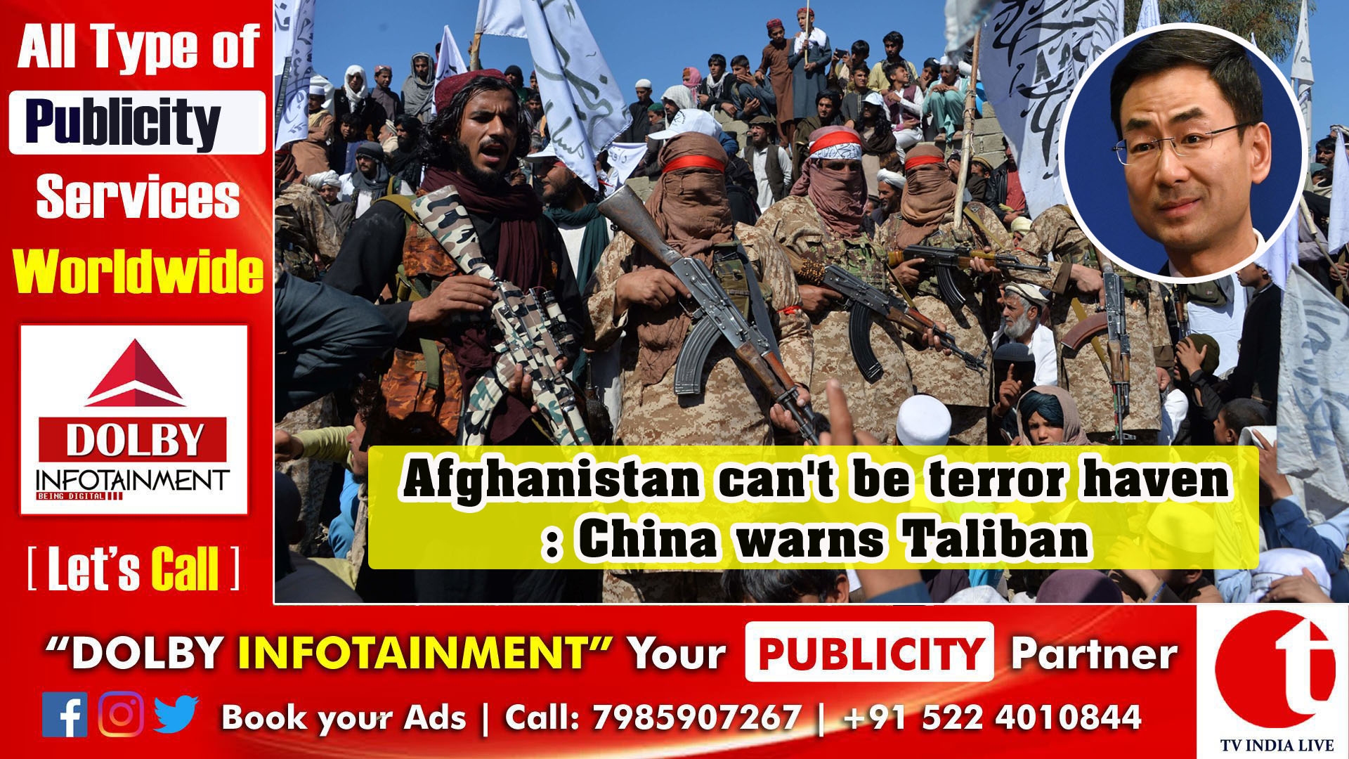 Afghanistan can't be terror haven: China warns Taliban