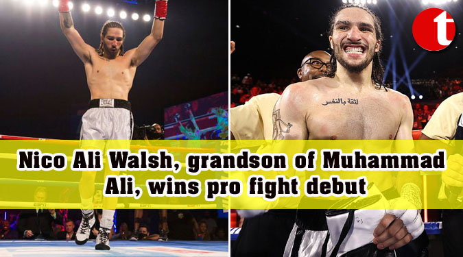 Nico Ali Walsh, grandson of Muhammad Ali, wins pro fight debut