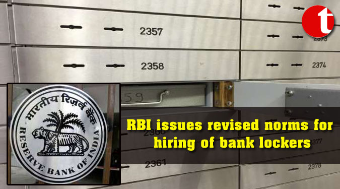 RBI issues revised norms for hiring of bank lockers