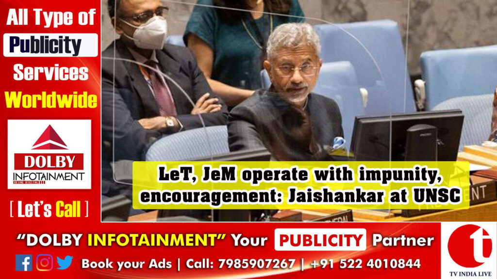 LeT, JeM operate with impunity, encouragement: Jaishankar at UNSC