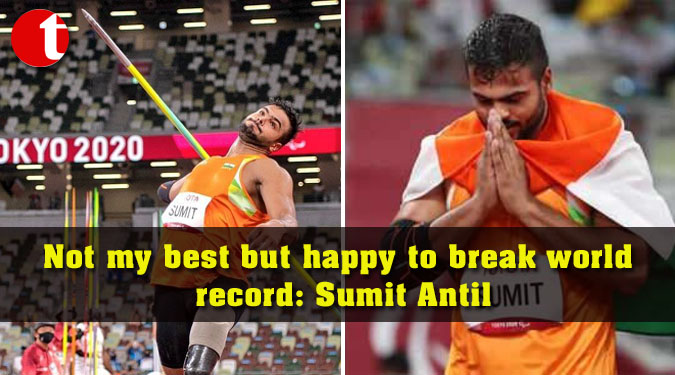 Not my best but happy to break world record: Sumit Antil