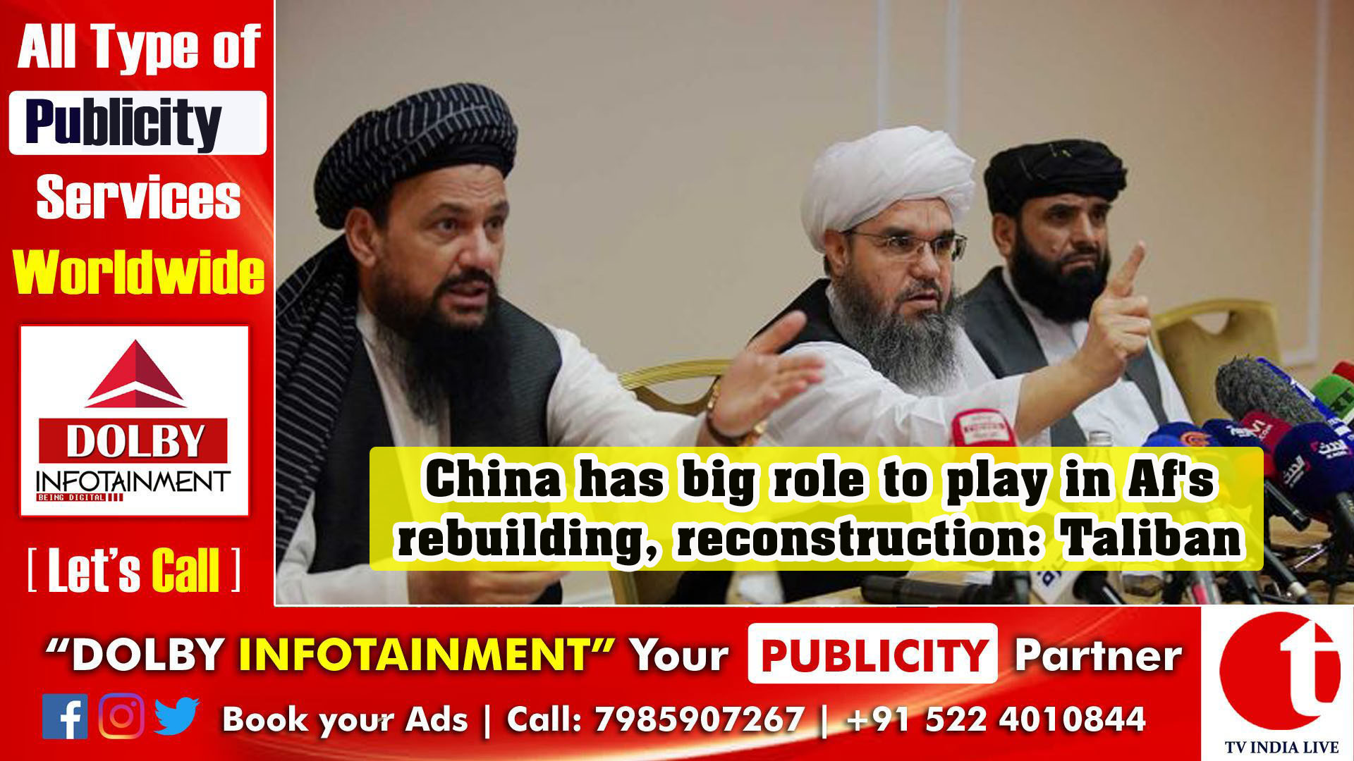 China has big role to play in Af's rebuilding, reconstruction: Taliban